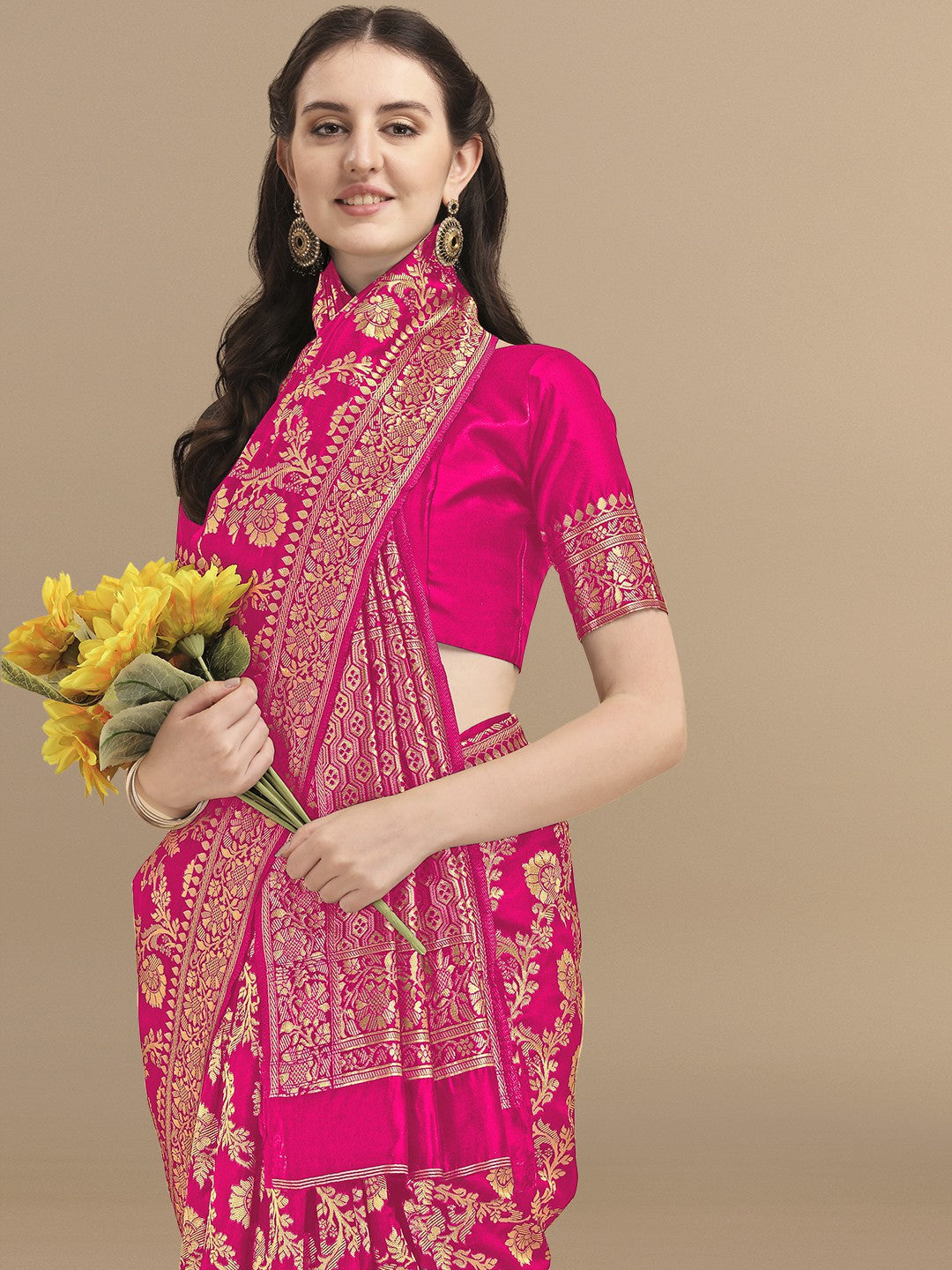 SOMVATI Majestic Banarasi Kanjivaram Jacquard Saree: Self-Designed Weave That Embodies Traditional Luxury