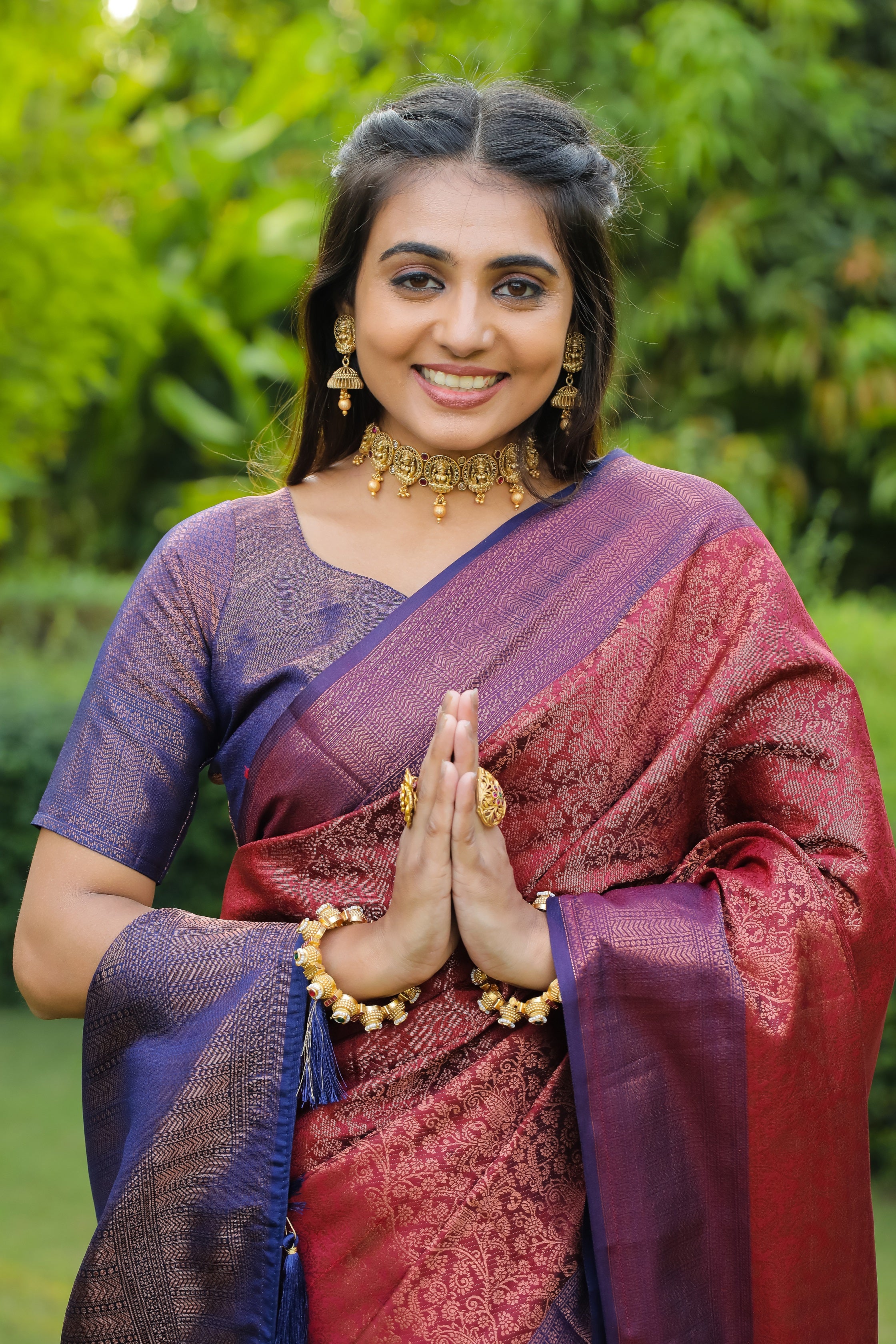 SOMVATI Banarasi Silk Saree with Rich Jacquard Weaving – Perfect for Festive and Wedding Wear