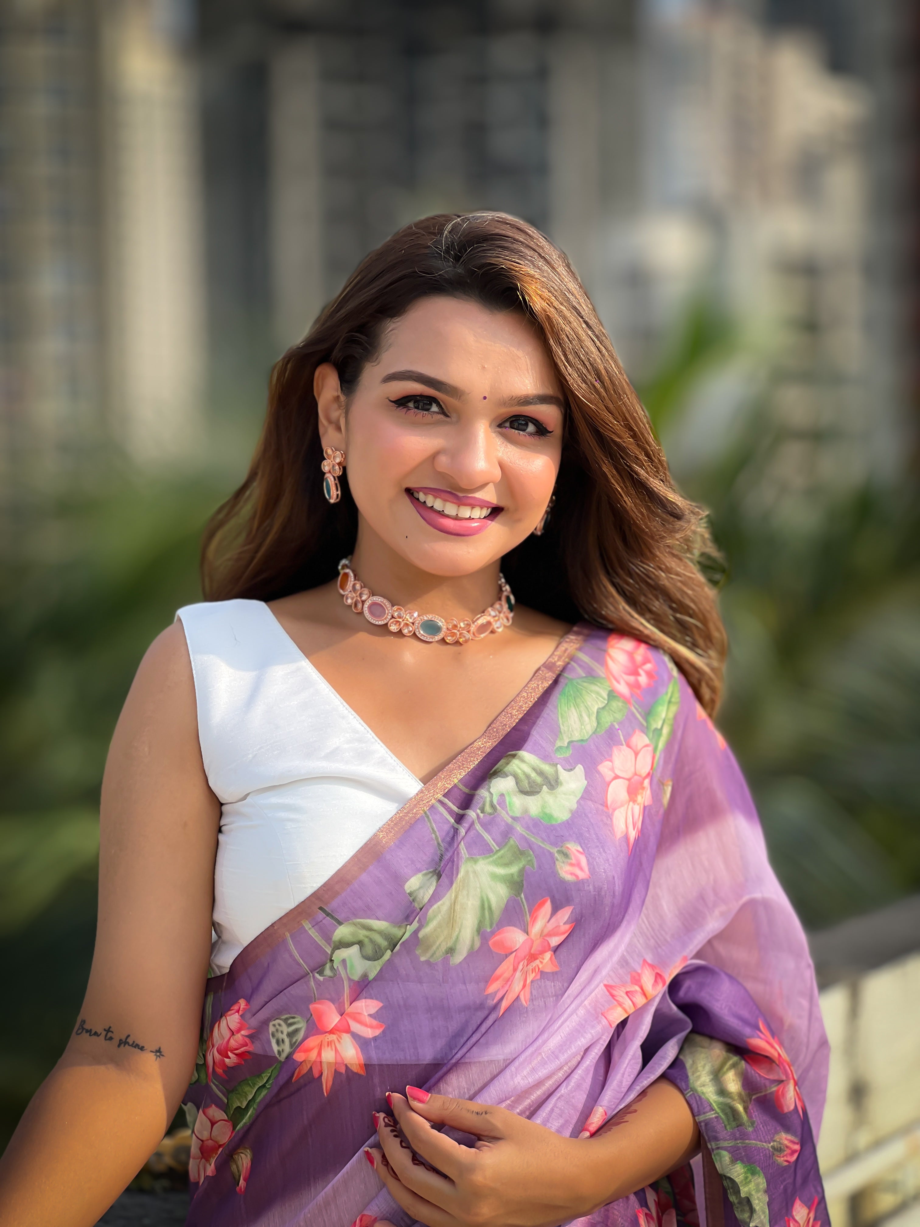 SOMVATI Cotton Pichwai Printed Saree – A Symphony of Art and Elegance