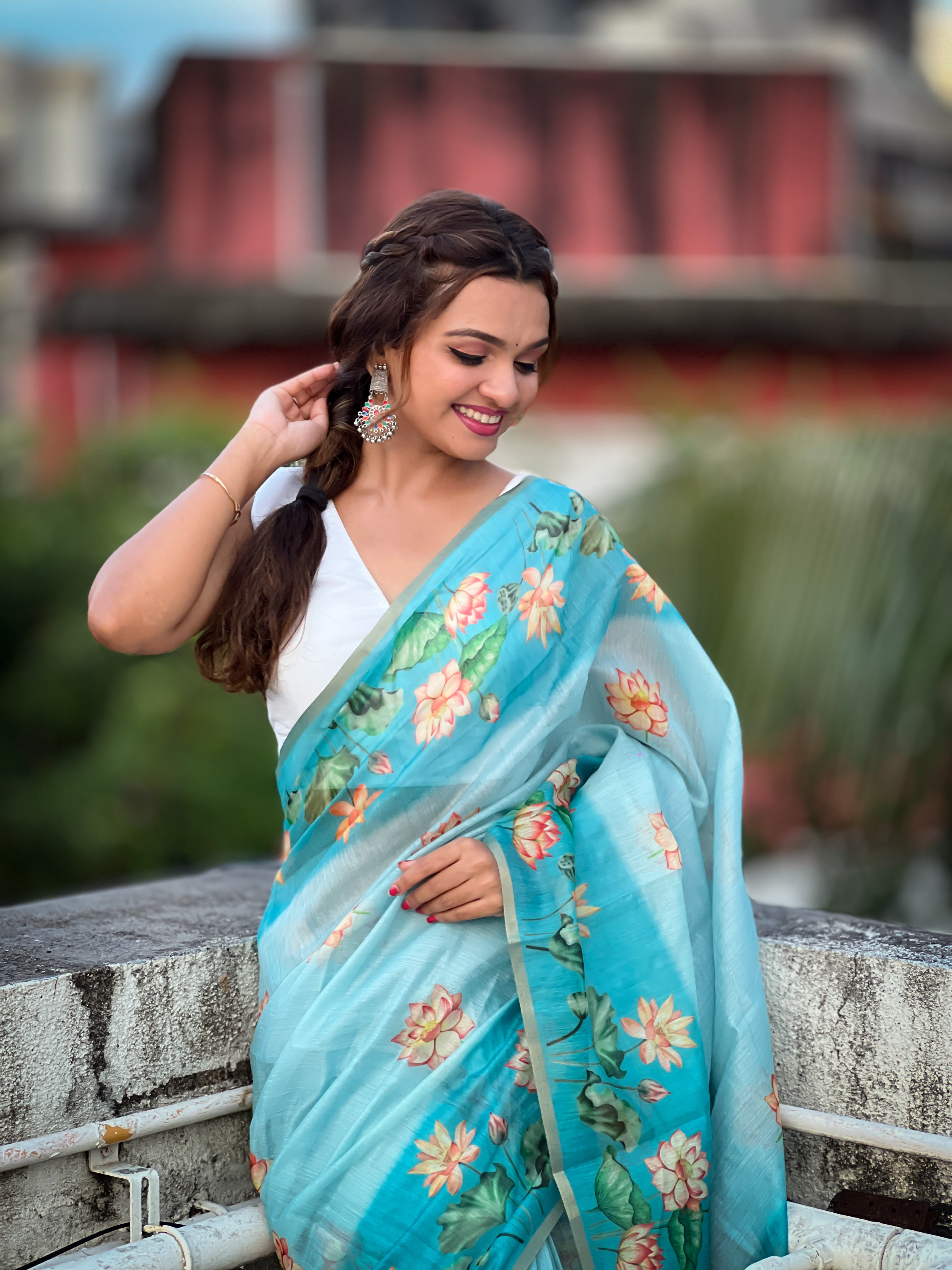 SOMVATI Cotton Pichwai Printed Saree – A Symphony of Art and Elegance