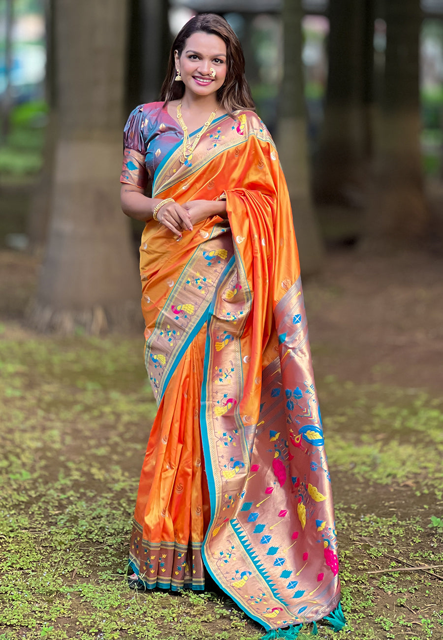 SOMVATI Super Hit Chandrakor Paithani Saree – Timeless Elegance in Soft Silk