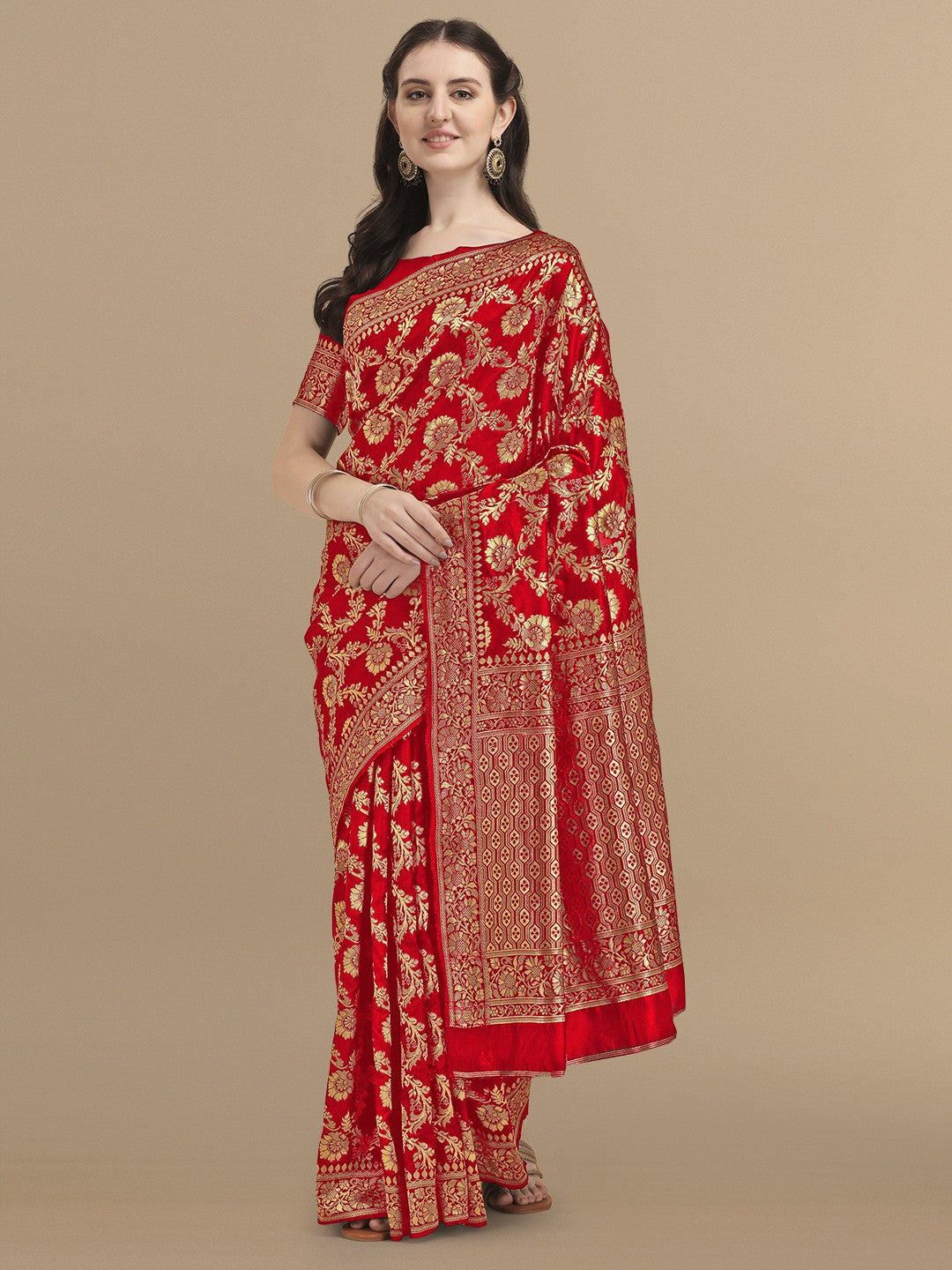 SOMVATI Majestic Banarasi Kanjivaram Jacquard Saree: Self-Designed Weave That Embodies Traditional Luxury