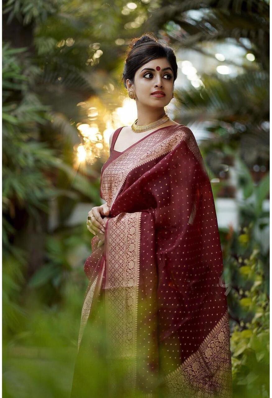 SOMVATI Radiant Banarasi Kanjivaram Jacquard Woven Saree: Exquisite Self-Design for Modern Elegance