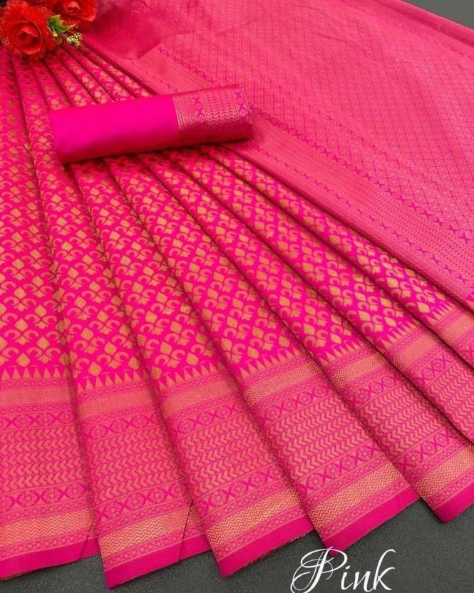 SOMVATI Opulent Handloom Kanchipuram Saree: Regal Zari Border for Timeless Beauty