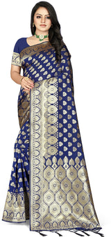 SOMVATI Opulent Banarasi Kanjivaram Jacquard Saree: Masterfully Woven Self-Design for Unmatched Sophistication