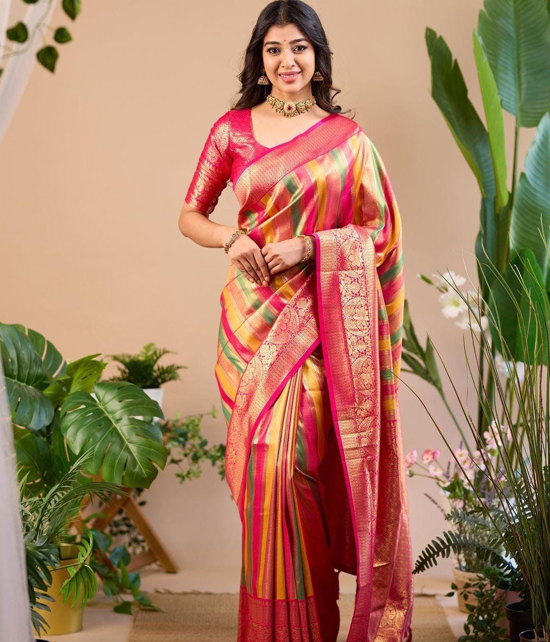 Somvati Patta Banarasi Silk Saree – Timeless Elegance with Classic Weaves