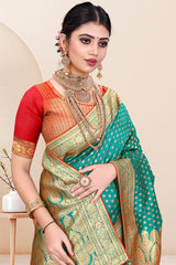 Somvati Banarasi Silk Saree – Fusion of Tradition and Modern Elegance with Intricate Jacquard Weaving